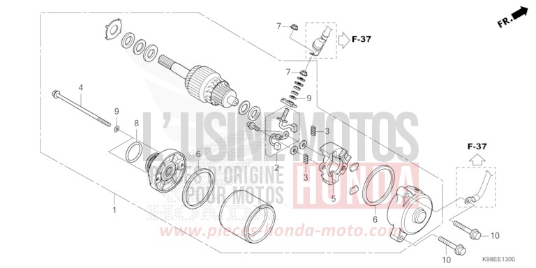 ANLASSER von CB125R MAT GUNPOWDER BLACK METALLIC (NH436) von 2021