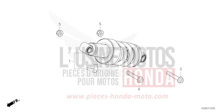 KISSEN, HINTEN von CB125R MAT GUNPOWDER BLACK METALLIC (NH436) von 2021