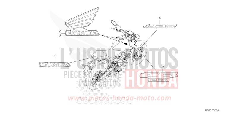 MARKE von CB125R MAT JEANS BLUE MATALLIC (PB417) von 2021