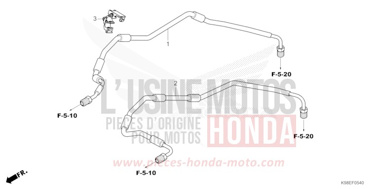 VORDERE BREMSLEITUNG von CB125R PEARL SMOKY GRAY (NHC53) von 2021