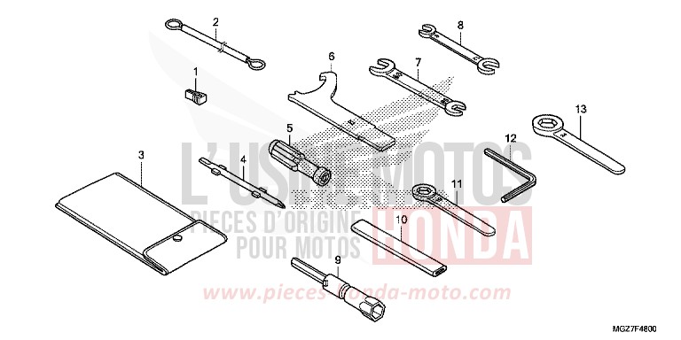 WERKZEUGE von CB500X MAT GUNPOWDER BLACK METALLIC (NH436) von 2015