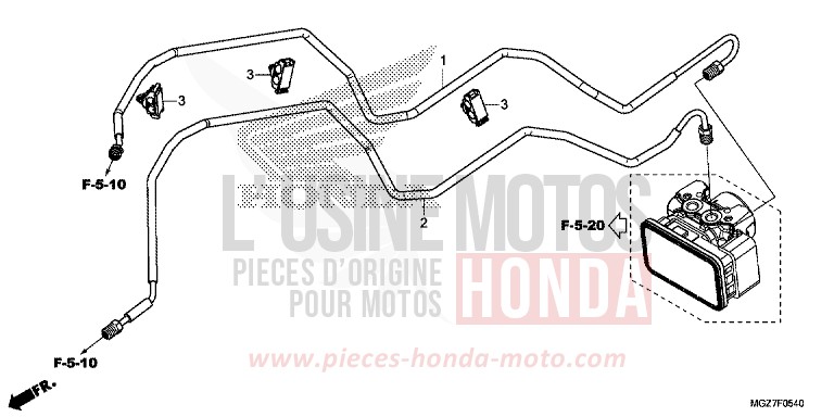 BREMSLEITUNG von CB500X MAT PEARL SUMMIT WHITE (NHB57) von 2015