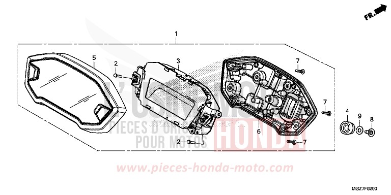 MESSGERAET von CB500X MILLENNIUM RED (R263) von 2015