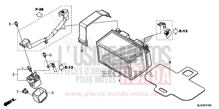 BATTERIE von CB500X ASTEROID BLACK METALLIC (NHA35) von 2016