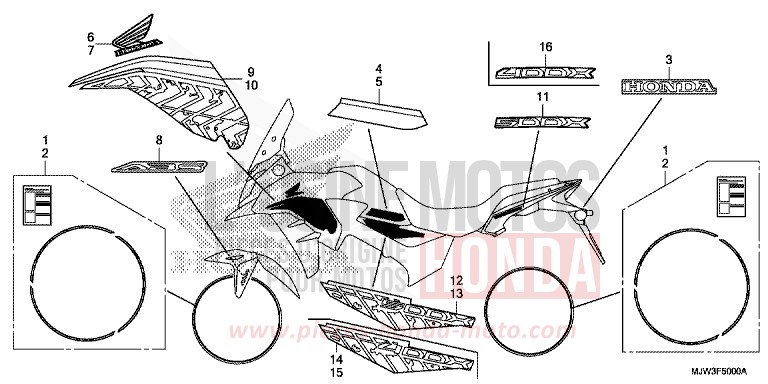 MARKE von CB500X MAT FRESCO BROWN (Y215) von 2016