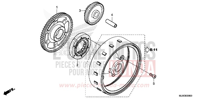 EMBRAYAGE DE DEMARRAGE von CB500X PEARL HORIZON WHITE (NHB61) von 2016