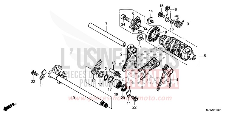 BARILLET DE SELECTION von CB500X PEARL HORIZON WHITE (NHB61) von 2016