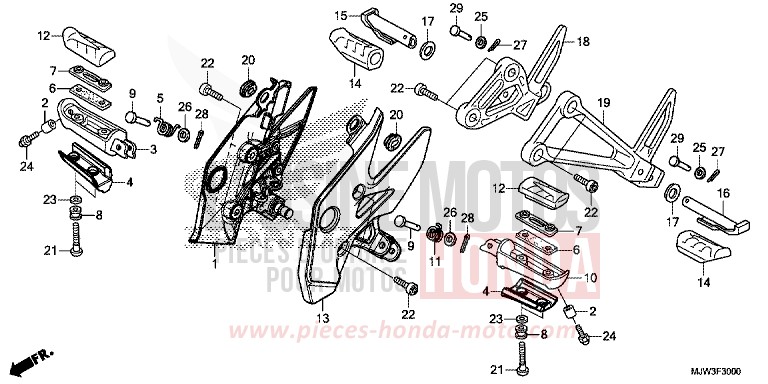 STUFE (CB500XG/CB500XAG/CB400XG/CB400XAG) von CB500X PEARL HORIZON WHITE (NHB61) von 2016