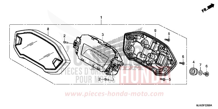 MESSGERAET von CB500X PEARL HORIZON WHITE (NHB61) von 2017