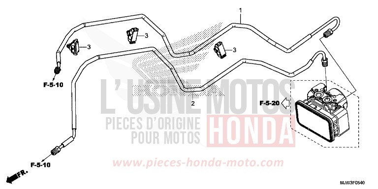 BREMSLEITUNG von CB500X PEARL HORIZON WHITE (NHB61) von 2017