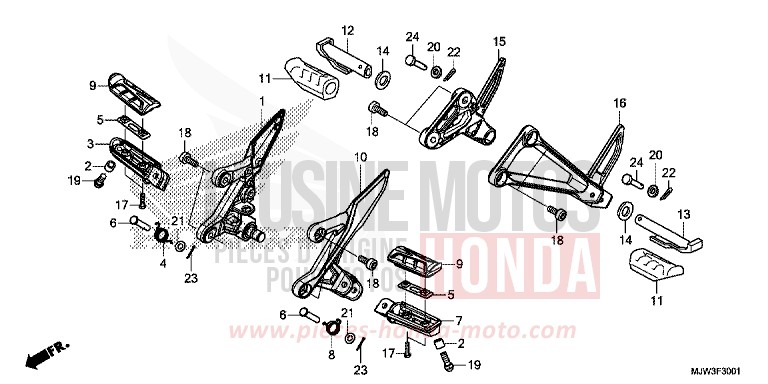 STUFE (CB500XH/CB500XAH/CB400XH/CB400XAH) von CB500X PEARL HORIZON WHITE (NHB61) von 2017