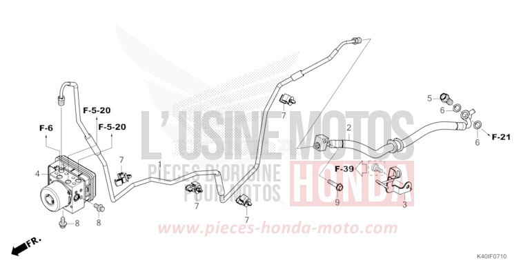 HINTERE BREMSLEITUNG/BREMSSCHLAUCH von Forza MAT CYNOS GRAY METALLIC (NH312) von 2021