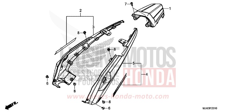 WINDLAUF, HINTEN von CB500X SWORD SILVER METALLIC (NHA95) von 2017