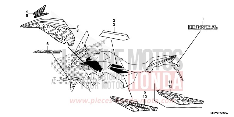 MARKE von CB500X CANDY CHROMOSPHERE RED (R381) von 2018