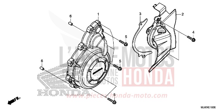WECHSELSTROM-GENERATORABDECKUNG von CB500X FORCE SILVER METALLIC (NH411) von 2018