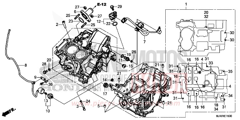 KURBELGEHAEUSE von CB500X FORCE SILVER METALLIC (NH411) von 2018