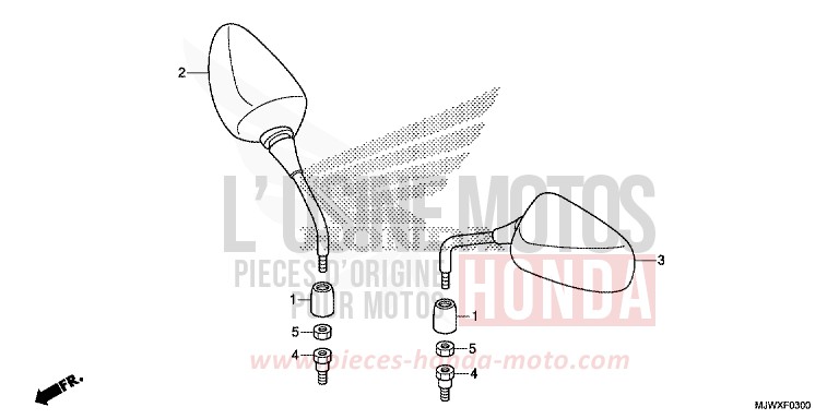 SPIEGEL von CB500X FORCE SILVER METALLIC (NH411) von 2018