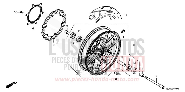 VORDERRAD von CB500X FORCE SILVER METALLIC (NH411) von 2018