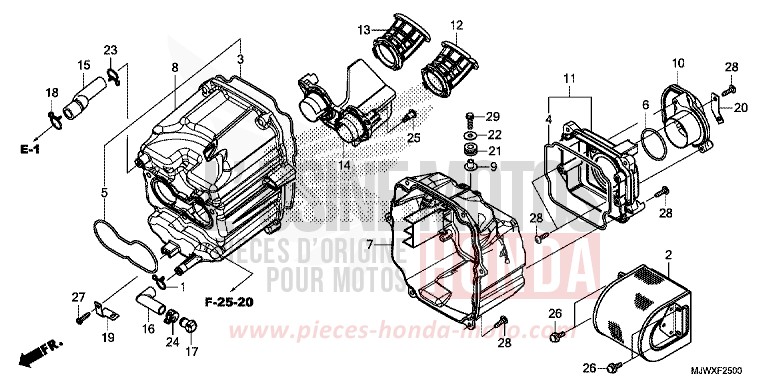 LUFTFILTER von CB500X FORCE SILVER METALLIC (NH411) von 2018