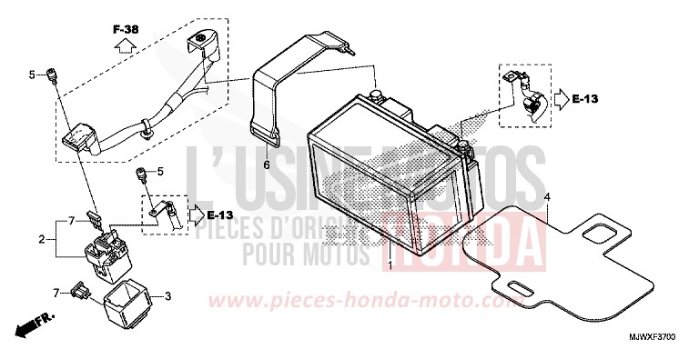 BATTERIE von CB500X FORCE SILVER METALLIC (NH411) von 2018