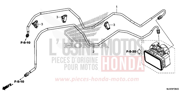 BREMSLEITUNG von CB500X MAT GUNPOWDER BLACK METALLIC (NH436) von 2018