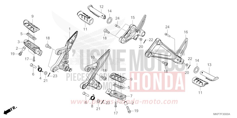 STUFE von CB500X PEARL METALLOID WHITE (NHA96) von 2019