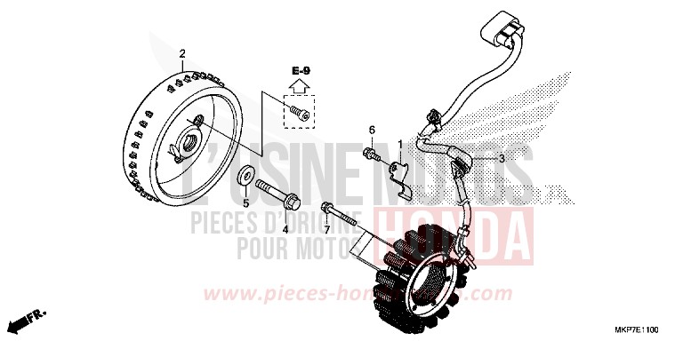GENERATOR von CB500X GRAND PRIX RED (R380) von 2022