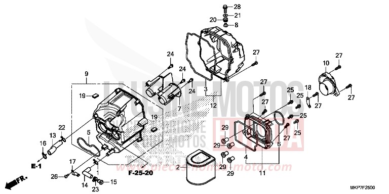 LUFTFILTER von CB500X GRAND PRIX RED (R380) von 2022