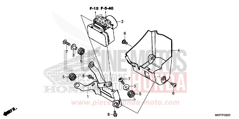 ABS-MODULATOR von CB500X MAT GUNPOWDER BLACK METALLIC (NH436) von 2022