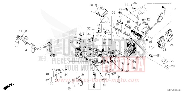 KABELBAUM von CB500X MAT GUNPOWDER BLACK METALLIC (NH436) von 2022