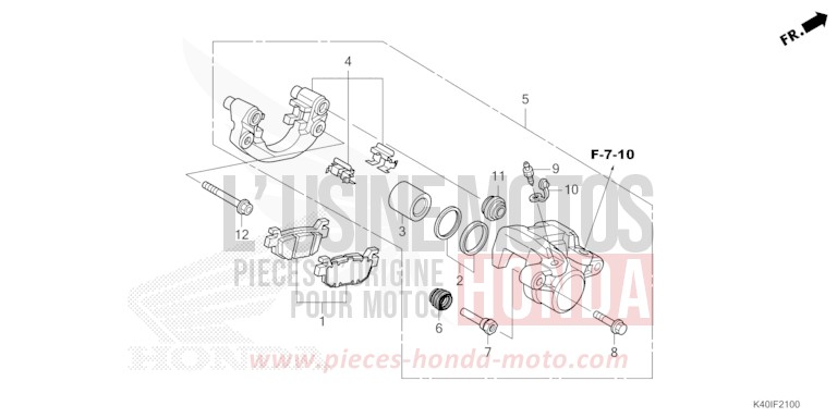 HINTERRAD-BREMSSATTEL von Forza MAT PEARL PACIFIC BLUE (PB397) von 2022