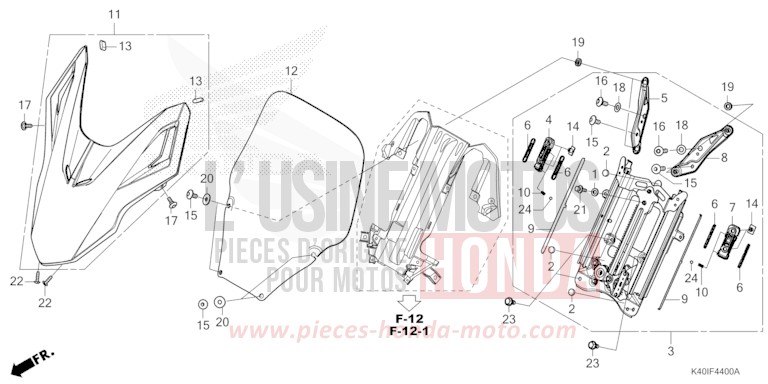 FRONTVISIER/WINDSCHUTZSCHEIBE von Forza PEARL FALCON GRAY (NHC61) von 2022