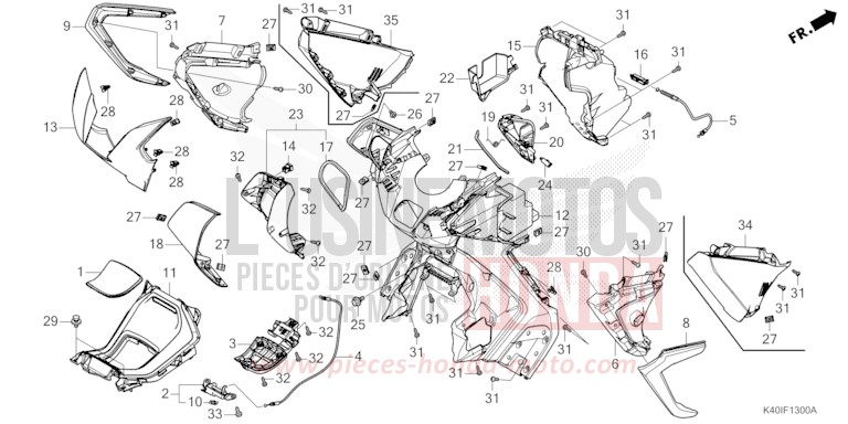 INNERE ABDECKUNG von Forza PEARL NIGHTSTAR BLACK (NHA84) von 2022
