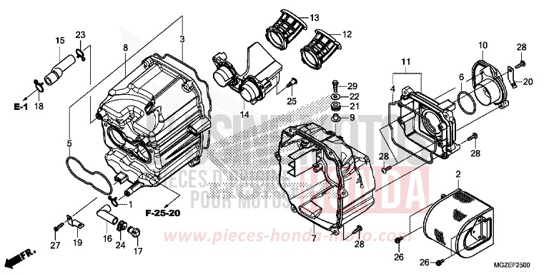 LUFTFILTER von CB500F GRAPHITE BLACK (NHB01) von 2015