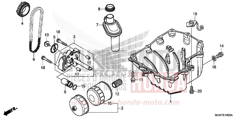 OELWANNE/OELPUMPE von CB500F MILLENNIUM RED (R263) von 2016