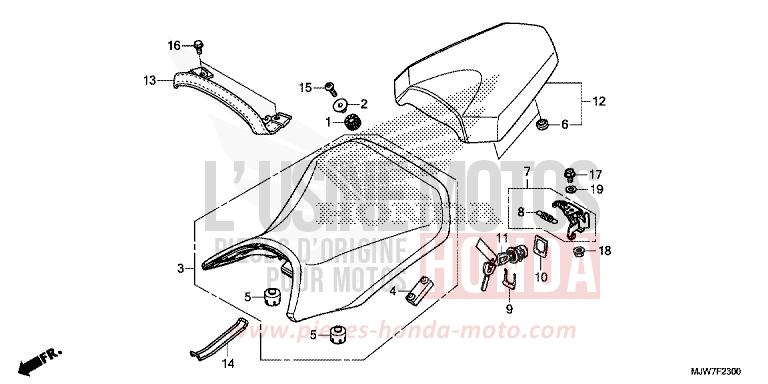 SITZ von CB500F MILLENNIUM RED (R263) von 2016