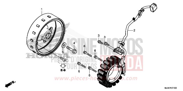 GENERATOR von CB500F PEARL METALLOID WHITE (NHA96) von 2016