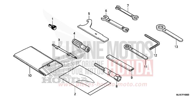 OUTIL von CB500F PEARL METALLOID WHITE (NHA96) von 2016