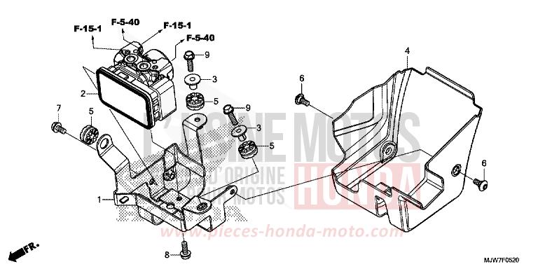 ABS-MODULATOR von CB500F LEMON ICE YELLOW (Y196) von 2017