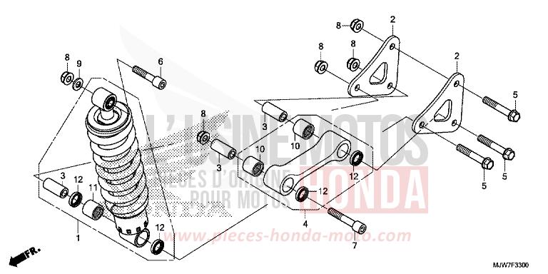 KISSEN, HINTEN von CB500F MILLENNIUM RED (R263) von 2017