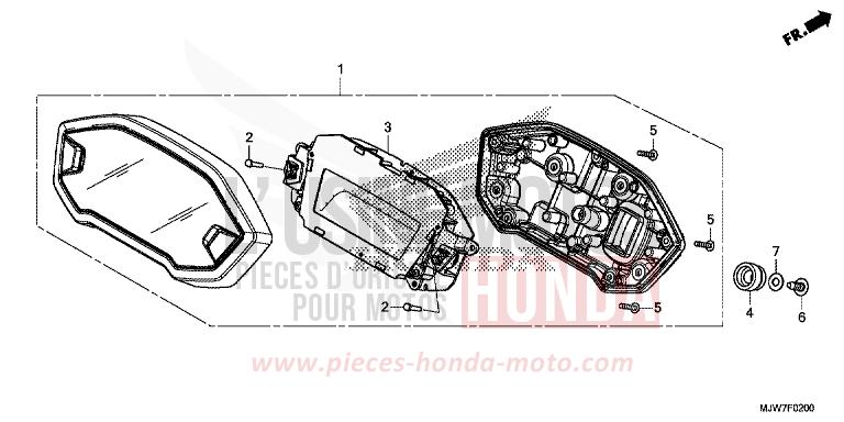 MESSGERAET von CB500F PEARL METALLOID WHITE (NHA96) von 2017