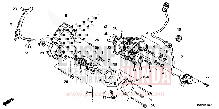 HINTERE ABDECKUNG, LINKS von CB1100 CANDY PROMINENCE RED (R342) von 2017