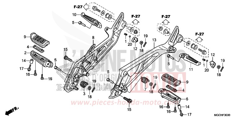 STUFE von CB1100 CANDY PROMINENCE RED (R342) von 2017