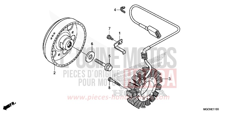 GENERATOR von CB1100 PEARL SHINING YELLOW (Y124) von 2017