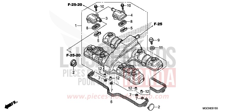 ZYLINDERKOPFDECKEL von CB1100 PEARL SUNBEAM WHITE (NHA66) von 2017