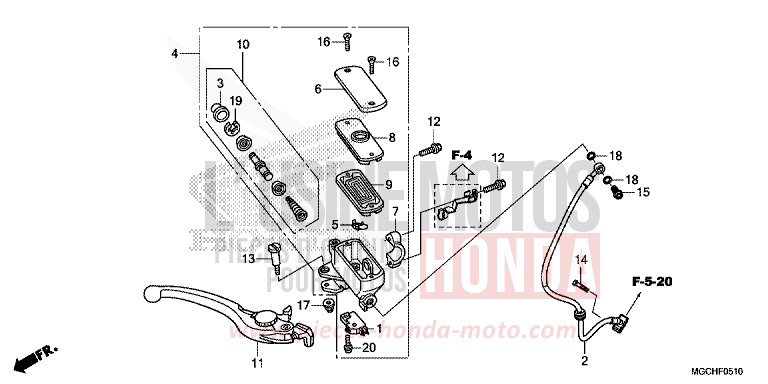 VORDERRADBREMSE von CB1100 PEARL SUNBEAM WHITE (NHA66) von 2017