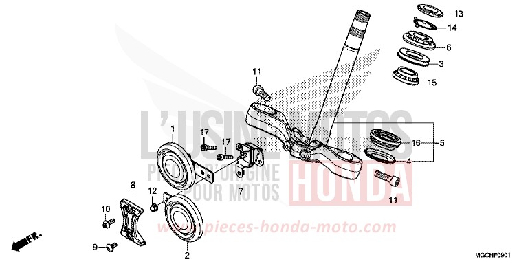 LENKSCHAFT (CB1100CA/CAD/NA/NAD) von CB1100 PEARL SUNBEAM WHITE (NHA66) von 2017