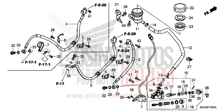 HAUPTBREMSZYLINDER, H. (CB1100CA/CAD/NA/NAD) von CB1100 PEARL SUNBEAM WHITE (NHA66) von 2017