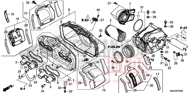 LUFTFILTER von CB1100 PEARL SUNBEAM WHITE (NHA66) von 2017