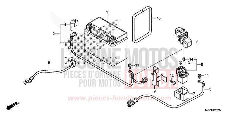 BATTERIE von CB1100 PEARL SUNBEAM WHITE (NHA66) von 2017